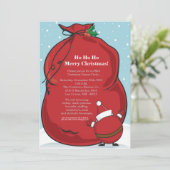 Bijnodiging voor kerstfeestdagen in de Rode Kerstm Kaart (Staand voorkant)