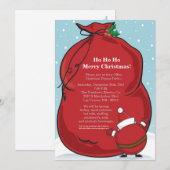 Bijnodiging voor kerstfeestdagen in de Rode Kerstm Kaart (Voorkant / Achterkant)