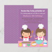 Bijnodigingen van de Birthday Party voor het koken Kaart (Voorkant / Achterkant)