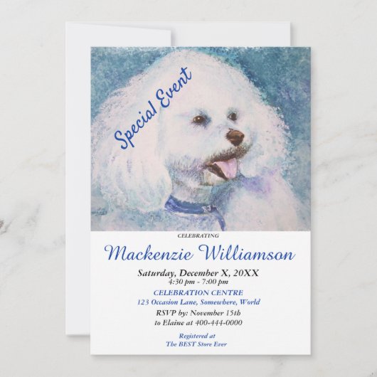 BIJON FRISE PUPPY WENS HARTELIJK GEFELICITEERD MET KAART (Voorkant)