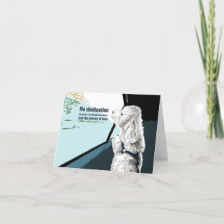 Bijon hond met haiku briefkaart