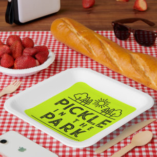 Bijpassend Club Toernooi Evenement Pickleball Fun Papieren Bordje