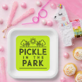 Bijpassend Club Toernooi Evenement Pickleball Fun Papieren Bordje (Feest)