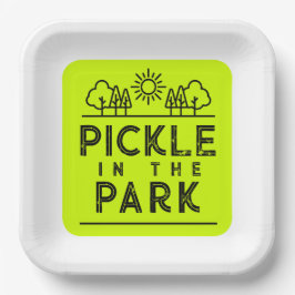 Bijpassend Club Toernooi Evenement Pickleball Fun Papieren Bordje