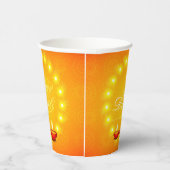 bijpassend gelukkig diwali geel papier papieren bekers (Rechts)