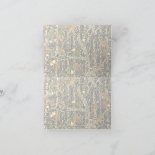 Bijpassende camo bedankkaart (Binnen)