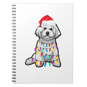 Bijpassende Christmas Pajama T Shirt Bichon Frise Notitieboek