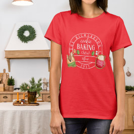 Bijpassende Christmas White Cookie Baking Crew T-shirt