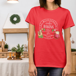 Bijpassende Christmas White Cookie Baking Crew T-shirt