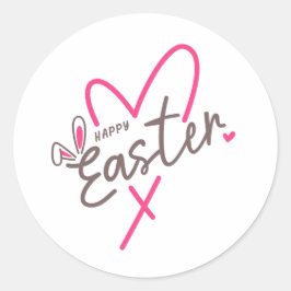 Bijpassende familie Gelukkig Pasen Ronde Sticker