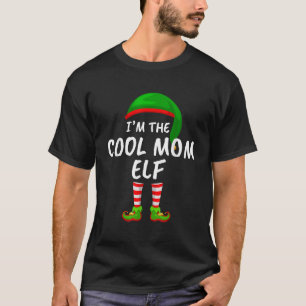 Bijpassende familie Grappig Ik ben de Cool Mom Elf T-shirt