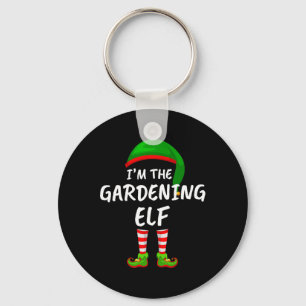 Bijpassende familie Ik ben de tuinier Elf Kerstmis Sleutelhanger