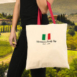 Bijpassende familie Italië reis Italiaanse vlag Cu Tote Bag<br><div class="desc">Reist u met uw gezin of met een reisgezelschap naar Italië? Dan is deze canvas tas perfect - het ontwerp is voorzien van de Italiaanse vlag en 2 regels aangepaste tekst. Voeg uw familie- of groepsnaam, datum van vakantie of een aangepaste tekst toe. Eenvoudig en klassiek - de perfecte keuze...</div>