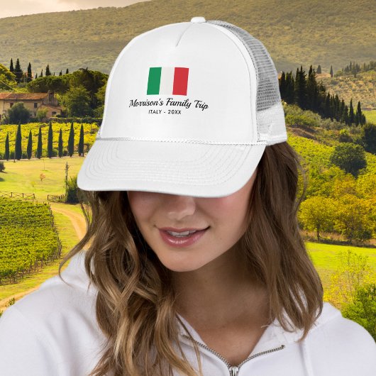 Bijpassende familie Italië reis Italiaanse vlag Cu Trucker Pet