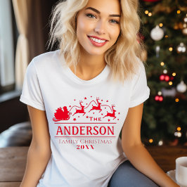 Bijpassende familie kerst gepersonaliseerd t-shirt