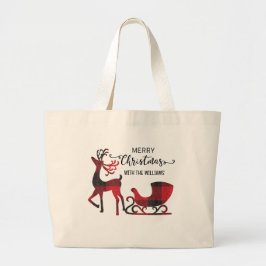 Bijpassende familie kerst | Gepersonaliseerde mode Grote Tote Bag