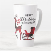 Bijpassende familie kerst | Gepersonaliseerde mode Latte Mok (Rechterhoek)