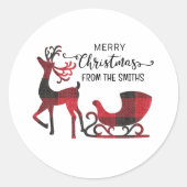 Bijpassende familie kerst | Gepersonaliseerde mode Ronde Sticker (Voorkant)
