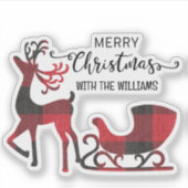 Bijpassende familie kerst | Gepersonaliseerde mode Sticker (Voorkant)