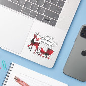 Bijpassende familie kerst | Gepersonaliseerde mode Sticker (Laptop met iPhone)
