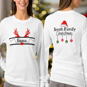 Bijpassende familie kerst gepersonaliseerde T-shir T-shirt
