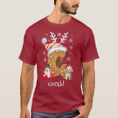 Bijpassende familie Kerst Gingerbread Letter G T-shirt (Voorkant)