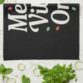 Bijpassende Familie Kerst Merry Vibes Only Lights Theedoek (Gevouwen)