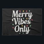 Bijpassende Familie Kerst Merry Vibes Only Lights Theedoek<br><div class="desc">Bijpassende Familie Kerst Merry Vibes Only Lights</div>