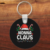 Bijpassende familie kerst pyjama xmas lampjes nonn sleutelhanger (Voorkant)