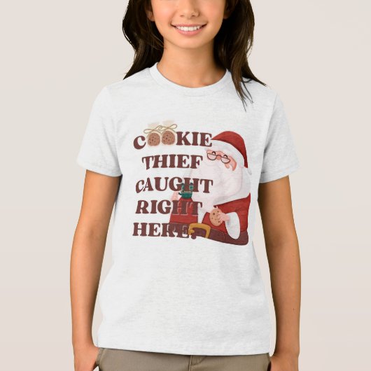 Bijpassende familie leuke kerst Tri-Blend shirt (Voorkant)