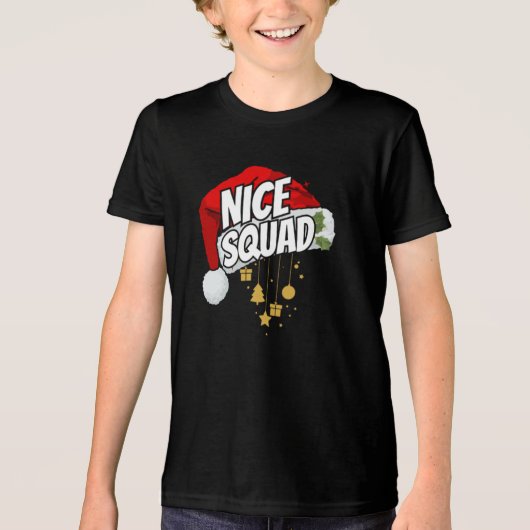 Bijpassende familie leuke kerst Tri-Blend shirt (Voorkant)