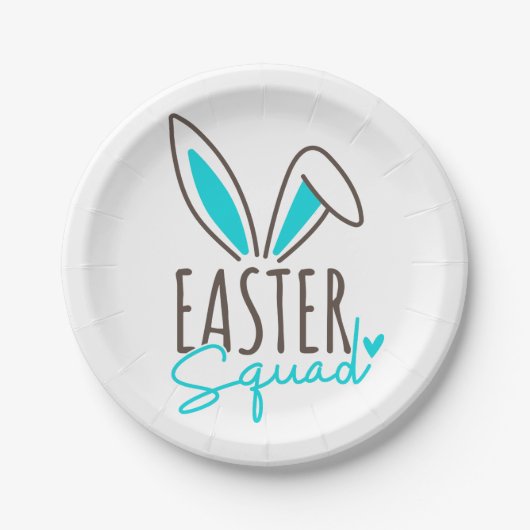 Bijpassende familie Pasen Squad Papieren Bordje (Voorkant)