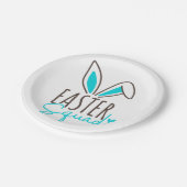 Bijpassende familie Pasen Squad Papieren Bordje (Gekanteld)