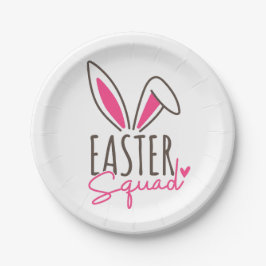 Bijpassende familie Pasen Squad Papieren Bordje