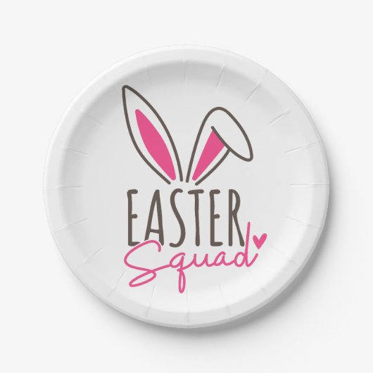 Bijpassende familie Pasen Squad Papieren Bordje (Voorkant)