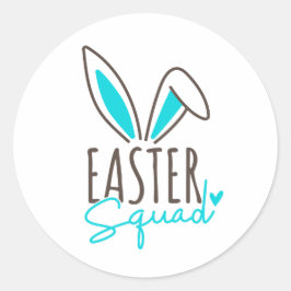 Bijpassende familie Pasen Squad Ronde Sticker