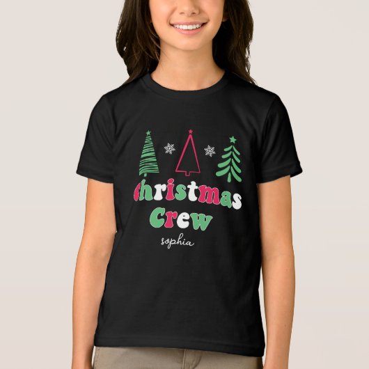 Bijpassende familie pyjama Kinder kerst Tri-Blend Shirt (Voorkant)