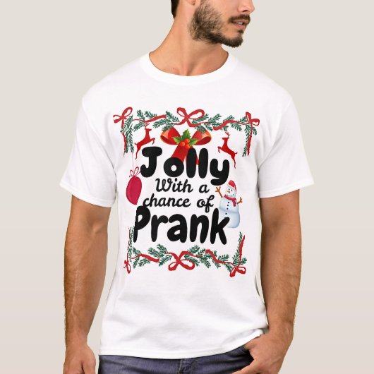 Bijpassende familie stoute kerst t-shirt (Voorkant)