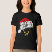 Bijpassende familie stoute kerst Tri-Blend shirt (Voorkant)