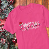 Bijpassende familie String Lights Santa Hat Kerstm T-shirt