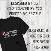 Bijpassende familie String Lights Santa Hat Kerstm T-shirt