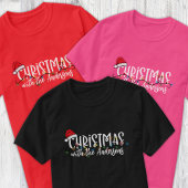 Bijpassende familie String Lights Santa Hat Kerstm T-shirt