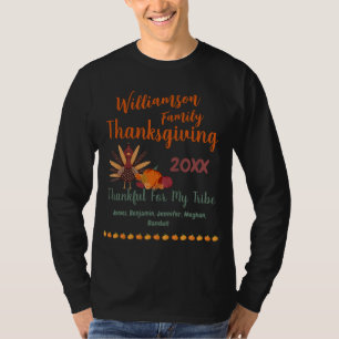 Bijpassende familie Thanksgiving outfits Namen Jaa T-shirt