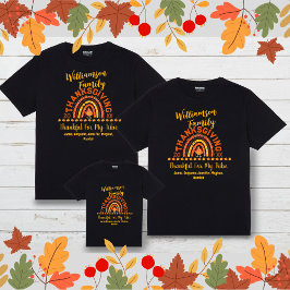 Bijpassende familie Thanksgiving regenboog namen j T-shirt