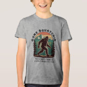 Bijpassende familie vakantie BigFoot Gone Squatchi Tri-Blend Shirt (Voorkant)