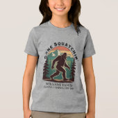Bijpassende familie vakantie BigFoot Gone Squatchi Tri-Blend Shirt (Voorkant)