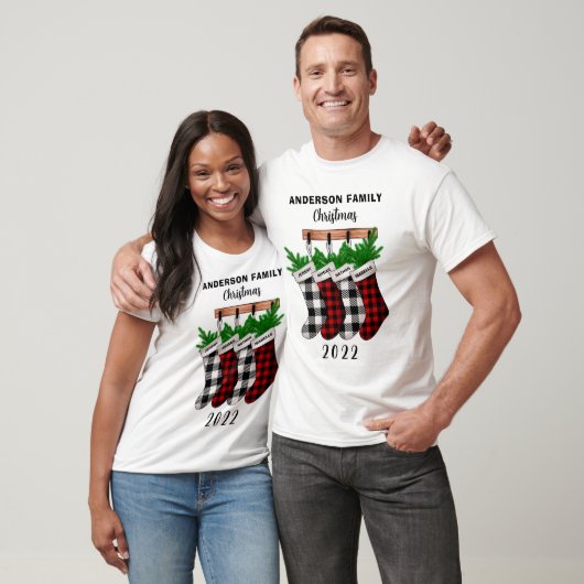 Bijpassende familie van 4 Kerst T-shirt (Unisex)