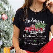 Bijpassende familie vintage kerstboom vrachtwagen  t-shirt
