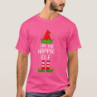 Bijpassende familiegroep Ik ben Hippie Elf Kerstmi T-shirt