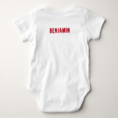 Bijpassende familienaam 4 juli Rood Wit Blauw Romper (Achterkant)